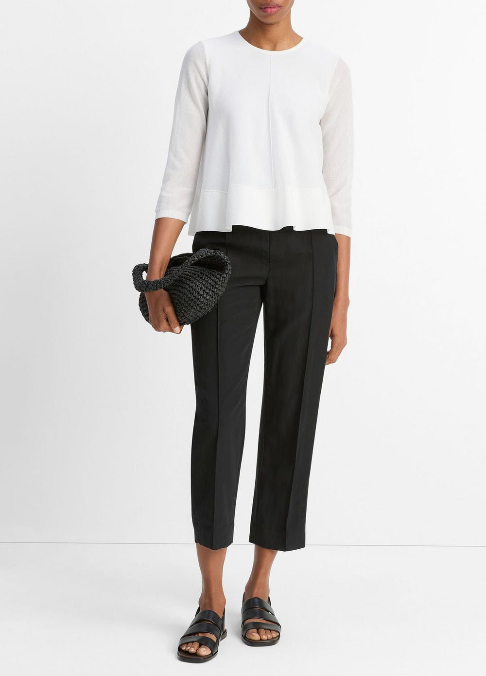 Italian Cotton-Blend A-Line Sweater in Sweaters | Vince discount