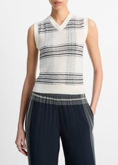 Featherweight Plaid Wool Sweater Vest in Sweaters | Vince outlet