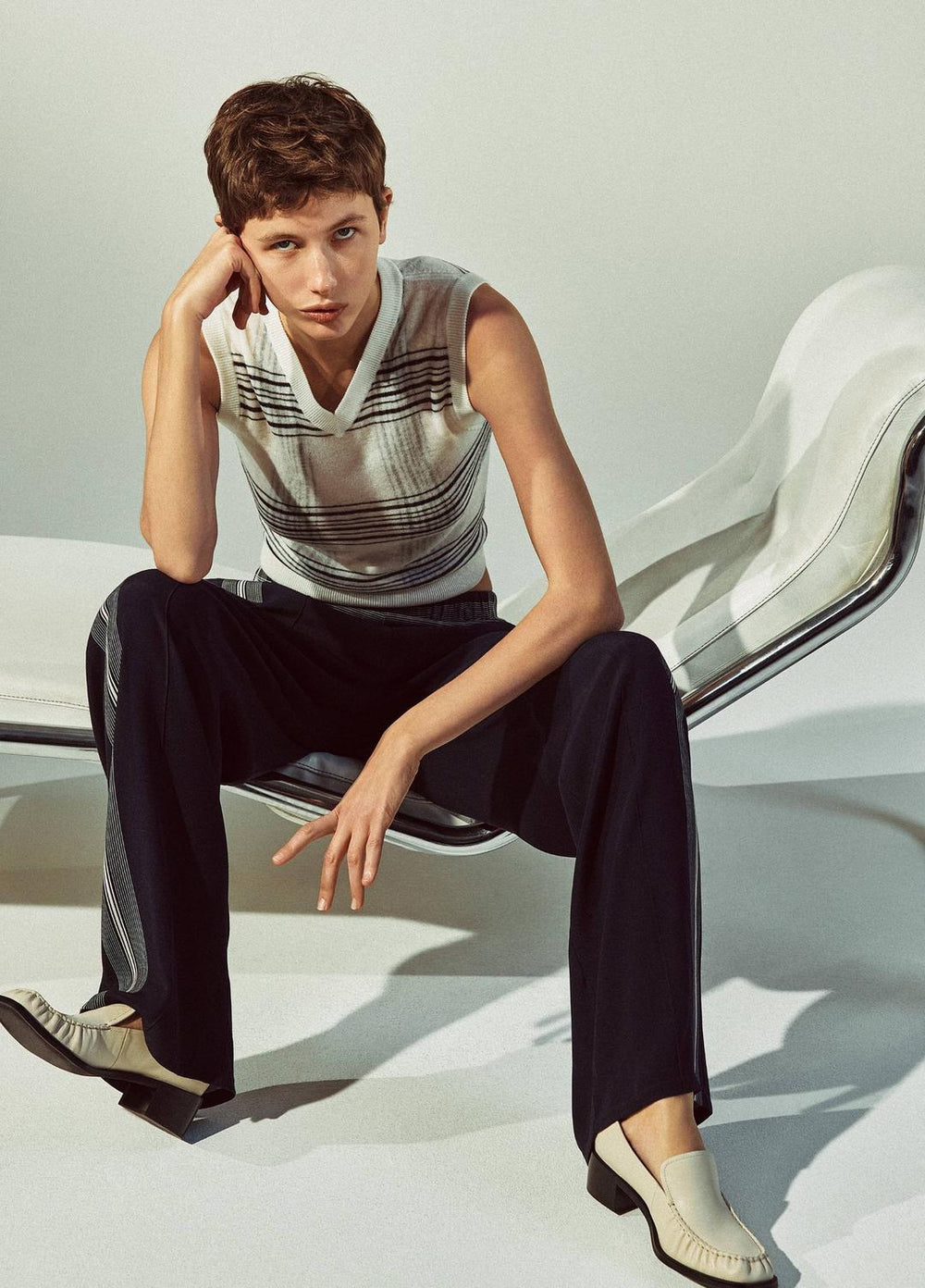Featherweight Plaid Wool Sweater Vest in Sweaters | Vince outlet