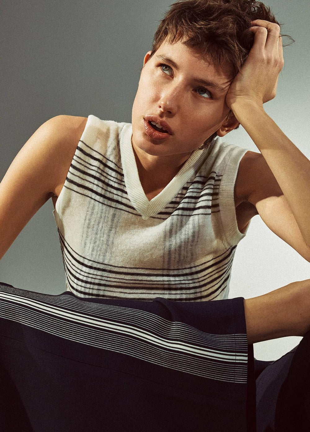 Featherweight Plaid Wool Sweater Vest in Sweaters | Vince outlet