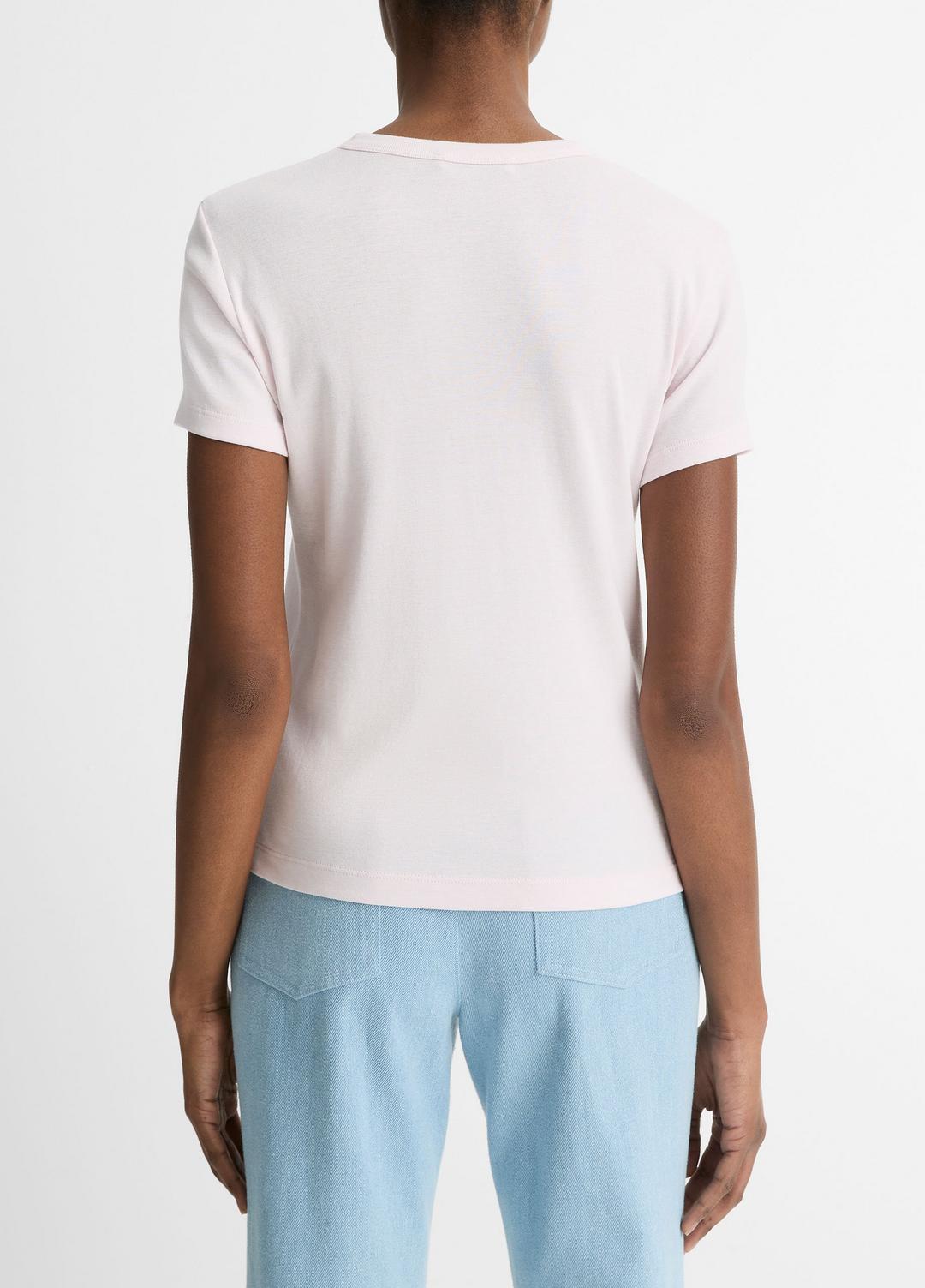 Pima Cotton-Blend '90s Shrunken T-Shirt in Shirts & Tees | Vince US