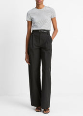 Checked Smocked T-Shirt in Shirts & Tees | Vince US