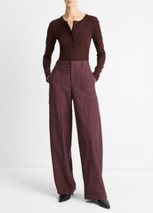 Wool Long-Sleeve Henley in Shirts & Tees | Vince Online
