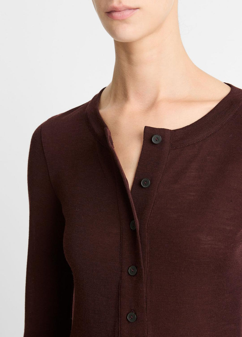 Wool Long-Sleeve Henley in Shirts & Tees | Vince Online