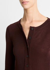 Wool Long-Sleeve Henley in Shirts & Tees | Vince Online