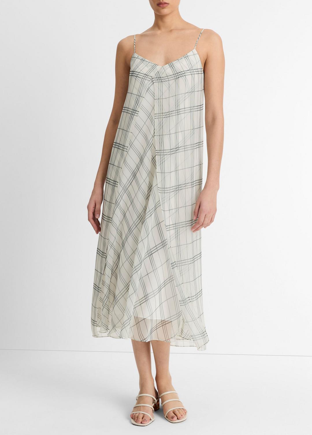 Fenced Plaid Layered Dress in Dresses & Skirts | Vince Online