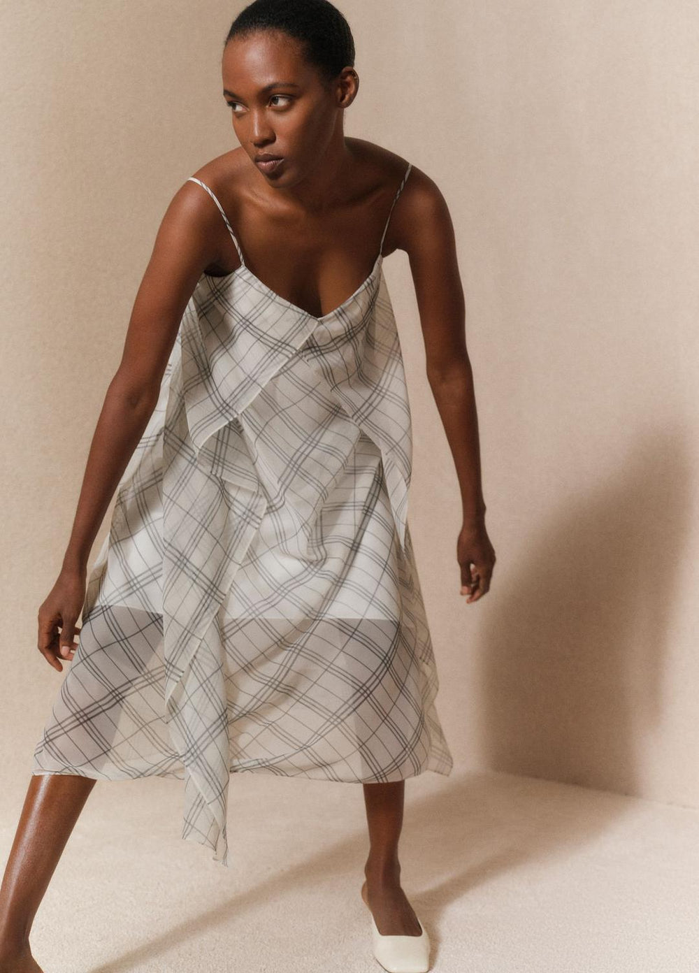 Fenced Plaid Layered Dress in Dresses & Skirts | Vince Online
