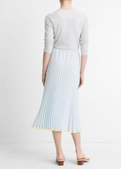 Pleated Satin Tiered Skirt in Dresses & Skirts | Vince near me