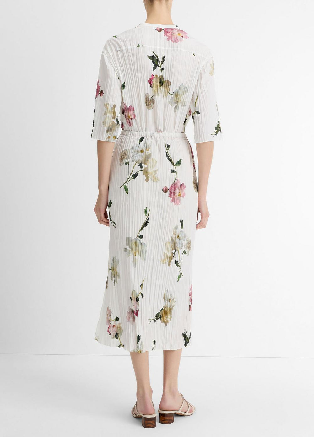 Wilted Peony Pleated Side-Tie Skirt in Dresses & Skirts | Vince sale