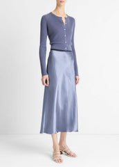 Contrast-Waistband Satin Bias Skirt in Dresses & Skirts | Vince discount