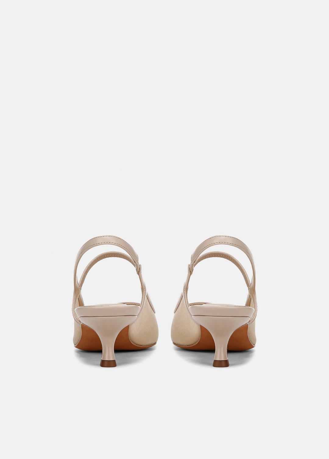 Venice Leather and Mesh Slingback Kitten Heel in Shoes | Vince near me