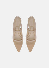 Venice Leather and Mesh Slingback Kitten Heel in Shoes | Vince near me