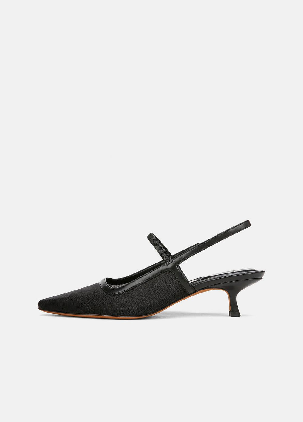 Venice Leather and Mesh Slingback Kitten Heel in Shoes | Vince outlet