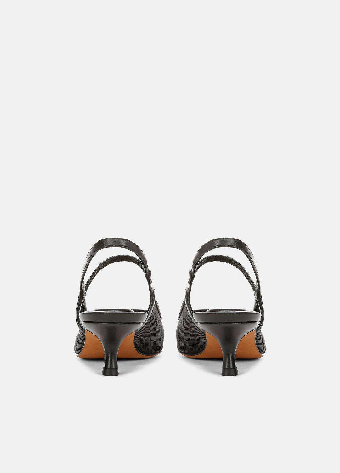 Venice Leather and Mesh Slingback Kitten Heel in Shoes | Vince outlet