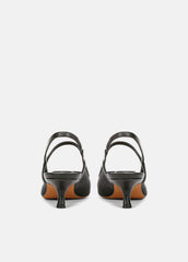 Venice Leather and Mesh Slingback Kitten Heel in Shoes | Vince outlet