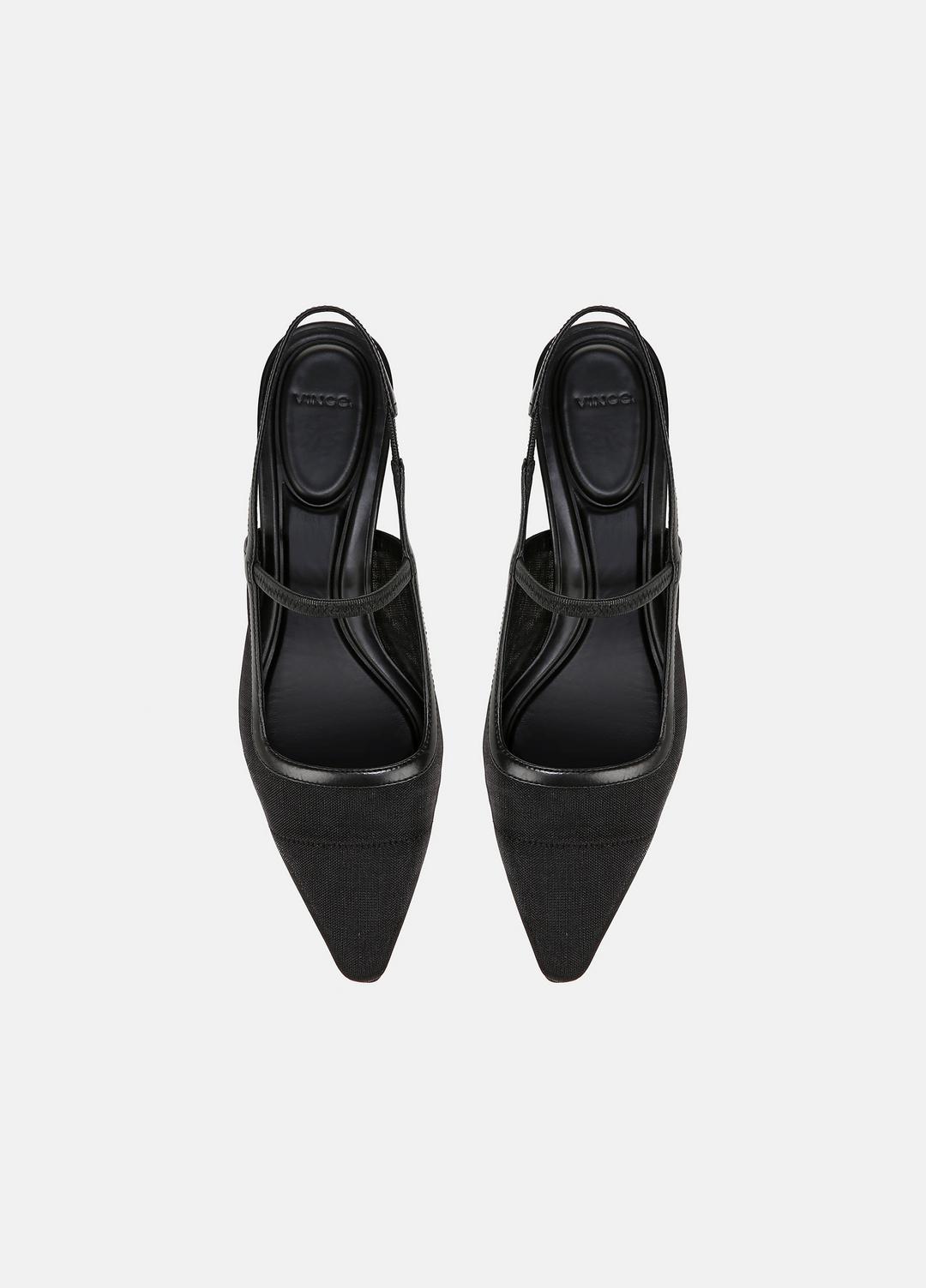 Venice Leather and Mesh Slingback Kitten Heel in Shoes | Vince outlet