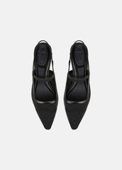 Venice Leather and Mesh Slingback Kitten Heel in Shoes | Vince outlet