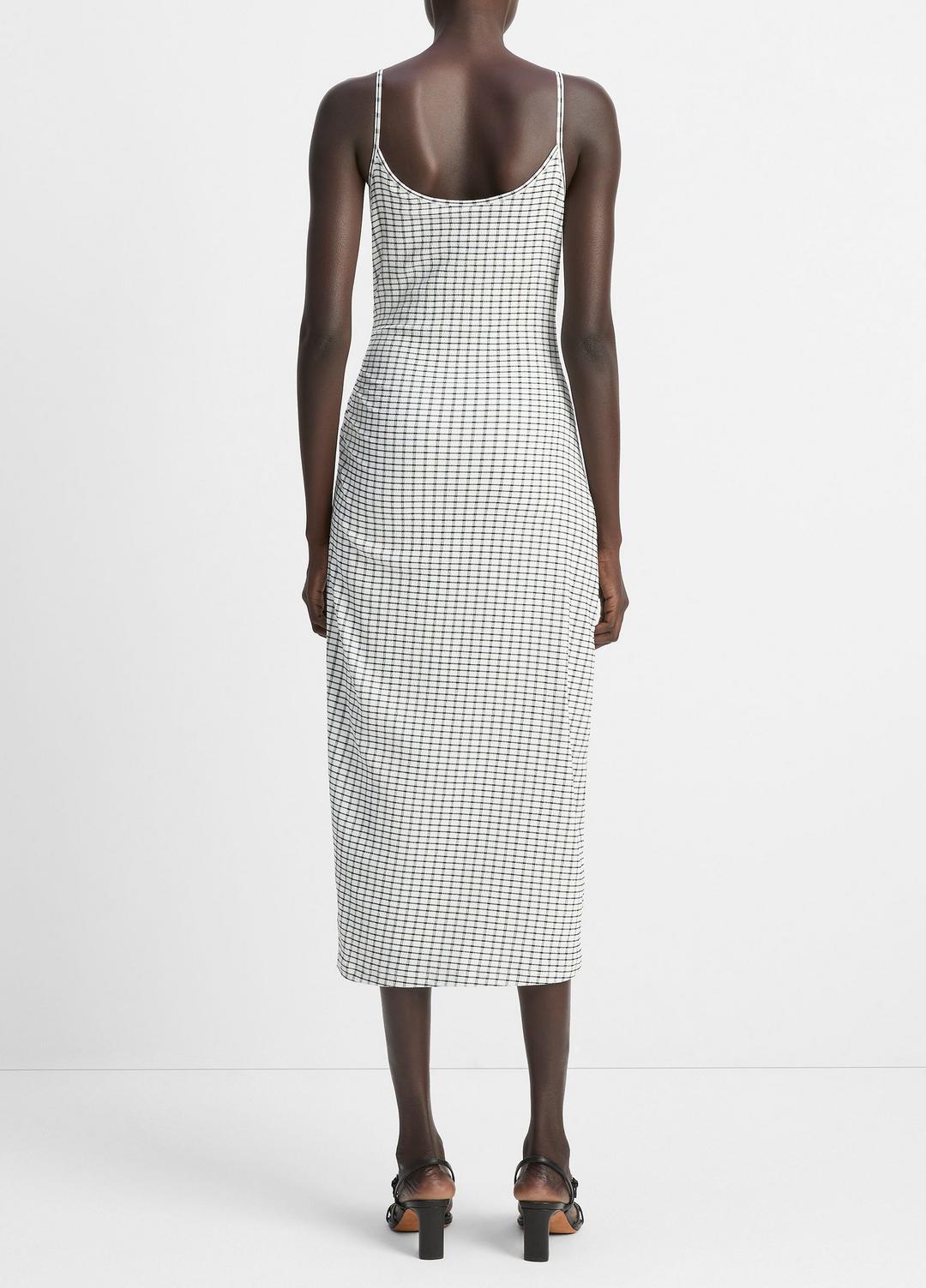 Checked Smocked Tank Dress in Dresses & Skirts | Vince on sale