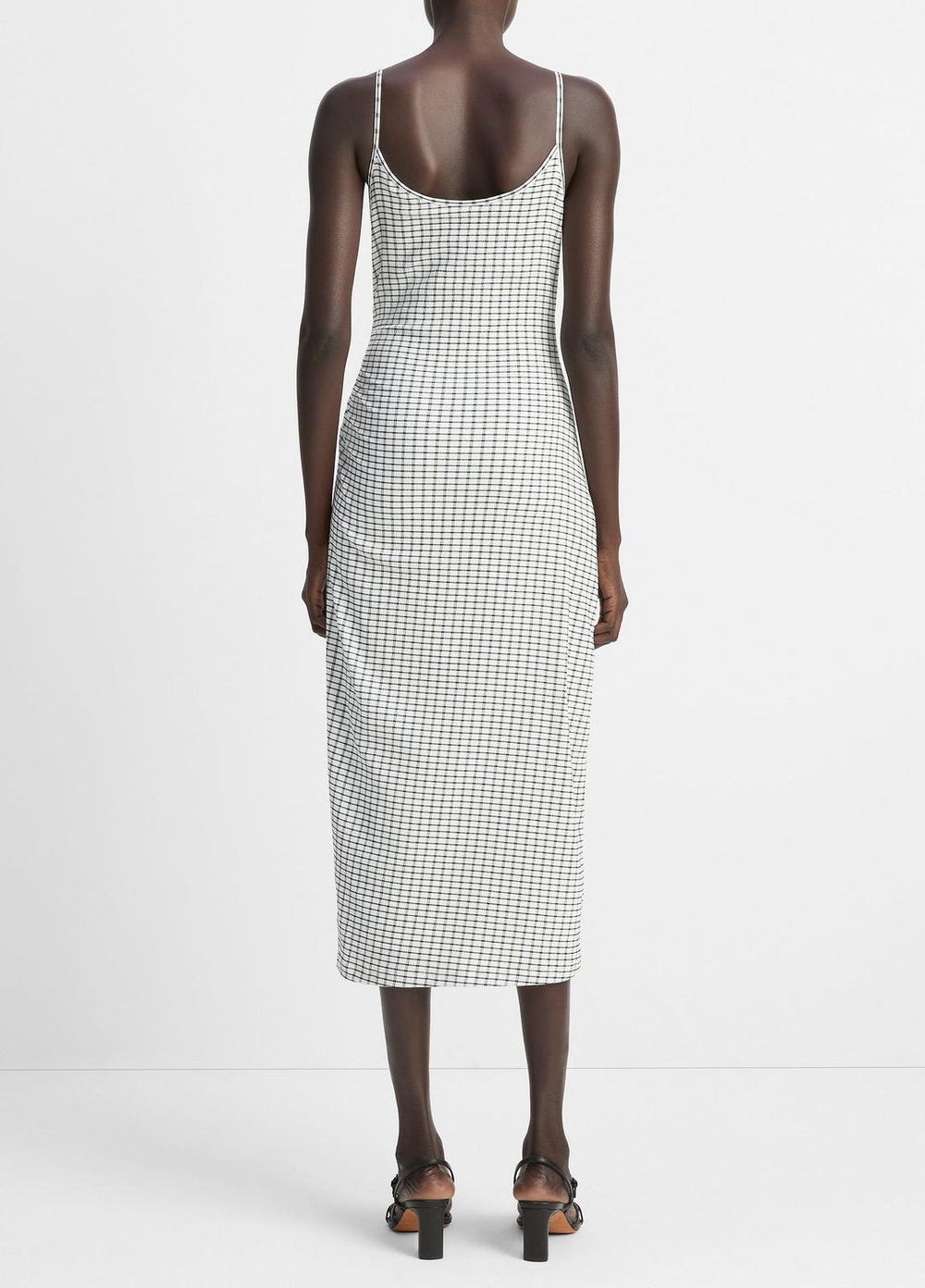 Checked Smocked Tank Dress in Dresses & Skirts | Vince on sale