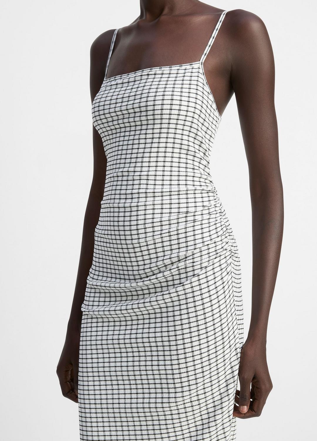 Checked Smocked Tank Dress in Dresses & Skirts | Vince on sale