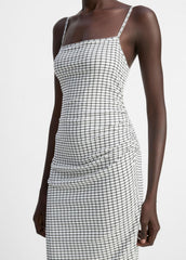 Checked Smocked Tank Dress in Dresses & Skirts | Vince on sale