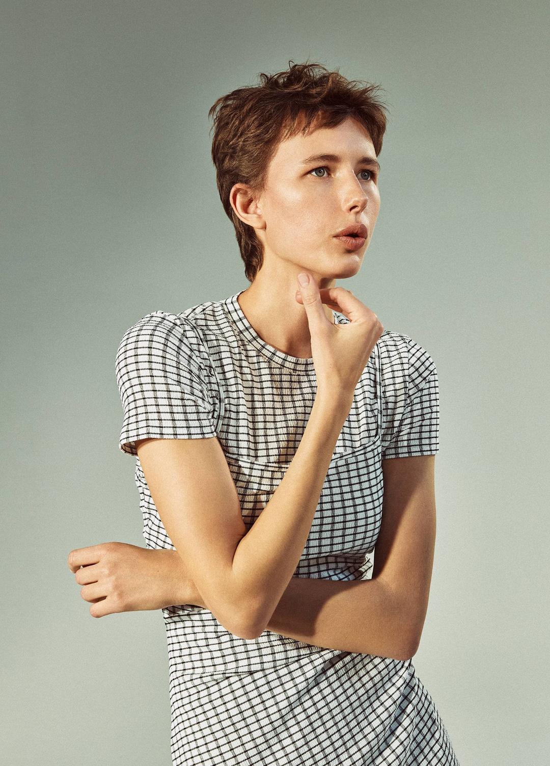 Checked Smocked Tank Dress in Dresses & Skirts | Vince on sale