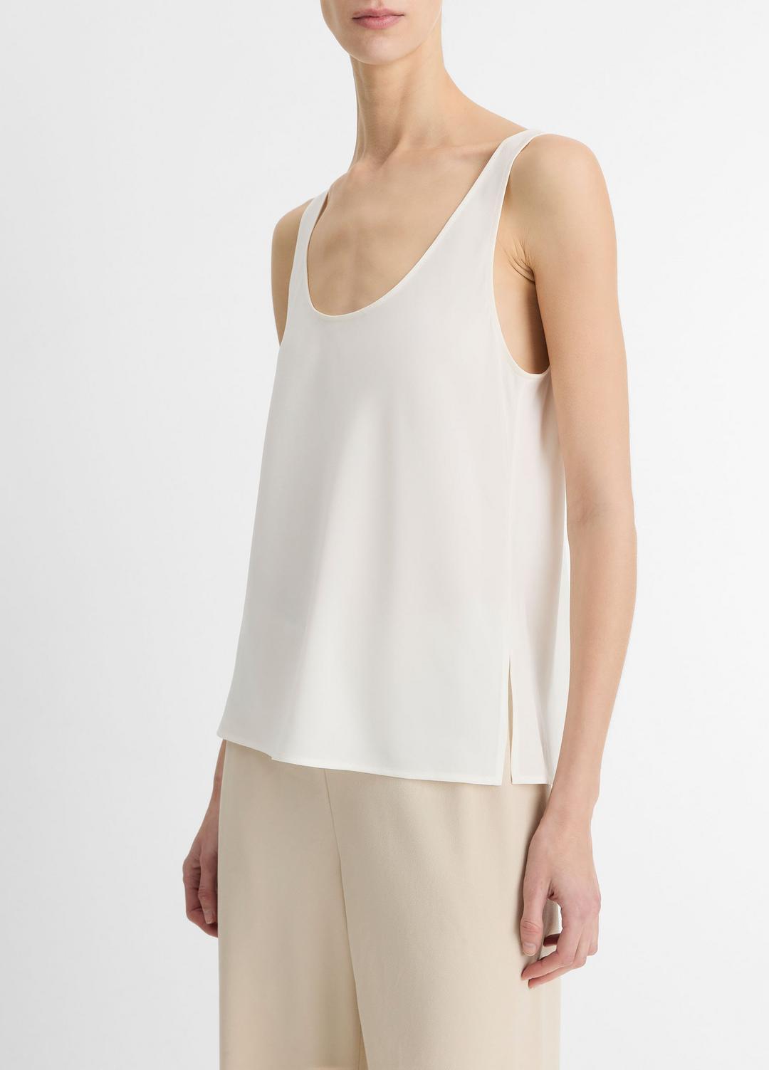Classic Stretch-Silk Bias Tank in Shirts & Tees | Vince US