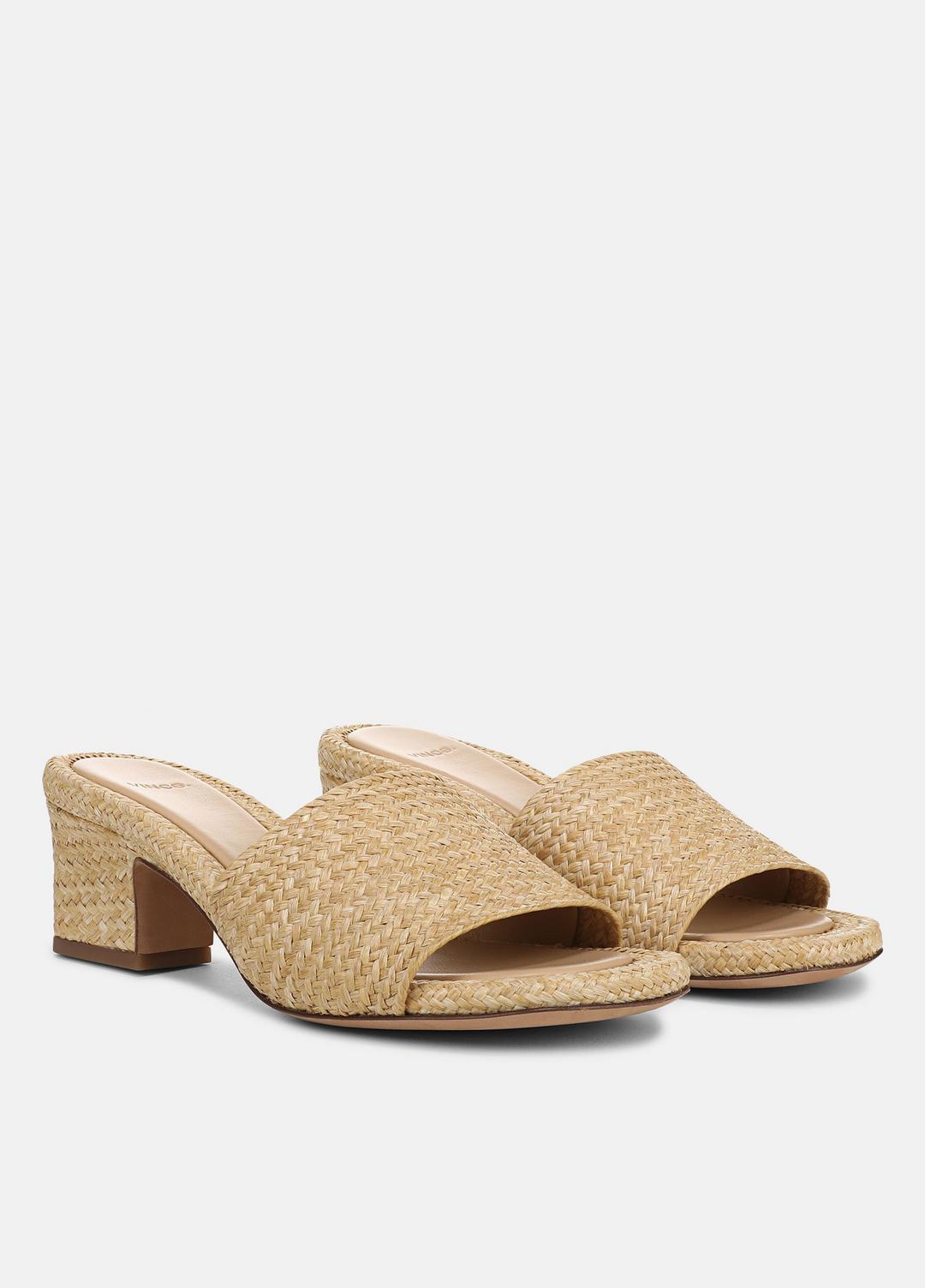 Ariana Raffia Heeled Sandal in Shoes | Vince near me