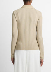 Ribbed Collared Long-Sleeve Button-Front Top in Shirts & Tees | Vince near me