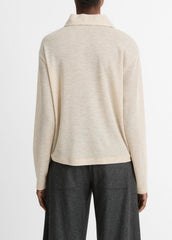 Wool Relaxed Long-Sleeve Polo Shirt in Shirts & Tees | Vince outlet