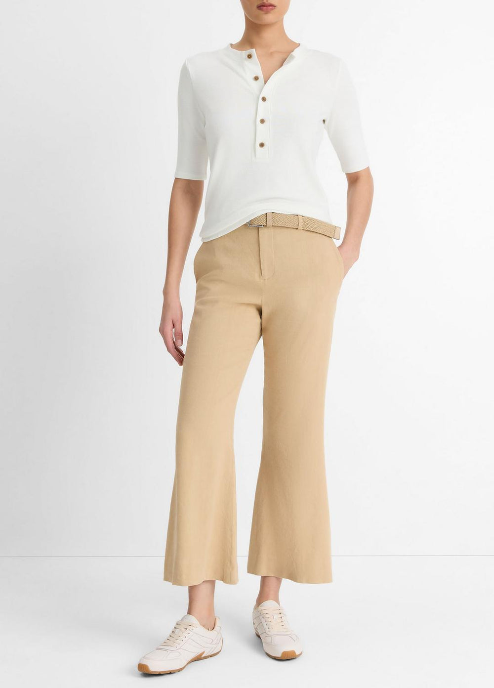Jersey Elbow-Sleeve Henley in Shirts & Tees | Vince for sale
