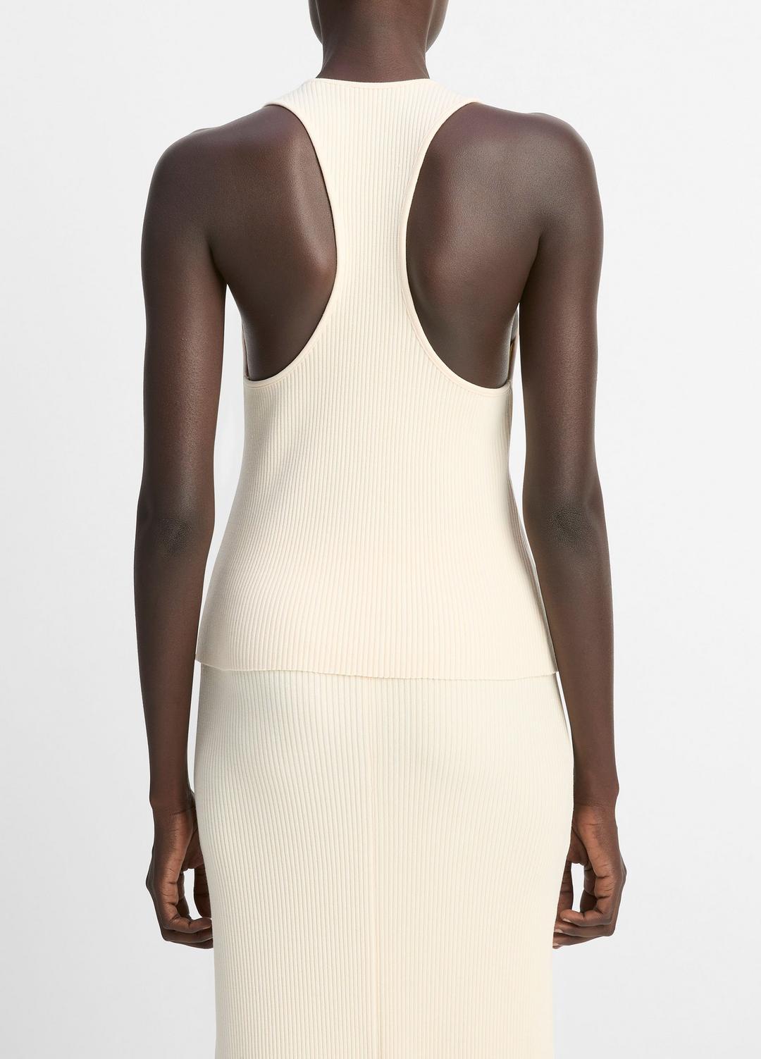 Ribbed Cotton-Blend Racerback Tank in Shirts & Tees | Vince Online