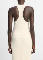 Ribbed Cotton-Blend Racerback Tank in Shirts & Tees | Vince Online