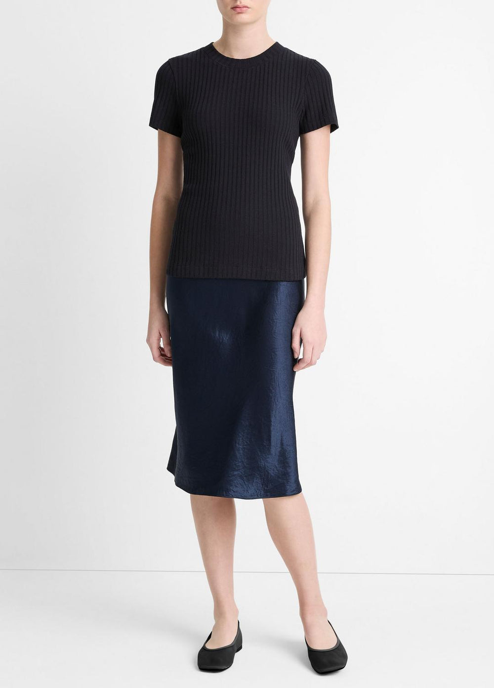 Ribbed Cotton-Blend Top in Shirts & Tees | Vince discount