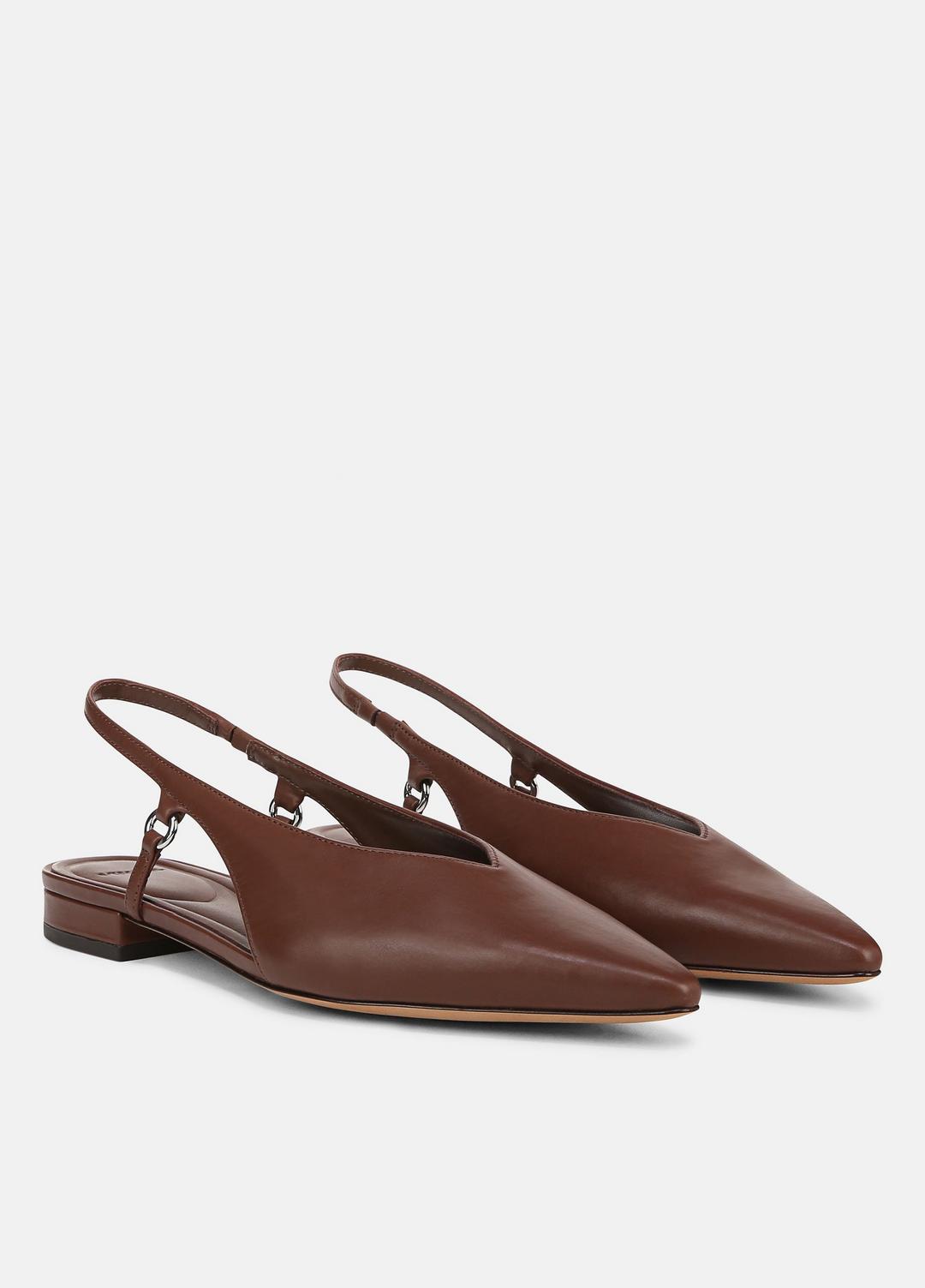 Ines Leather Slingback Flat in Shoes | Vince for sale