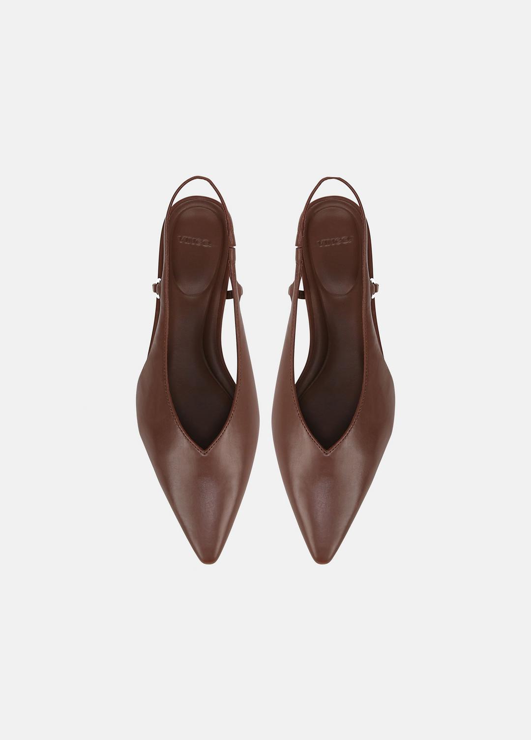 Ines Leather Slingback Flat in Shoes | Vince for sale
