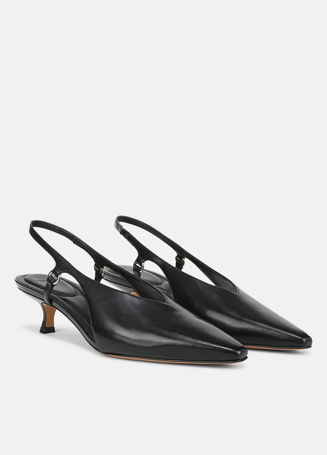 Sabrina Leather Slingback Kitten Heel in Shoes | Vince on sale