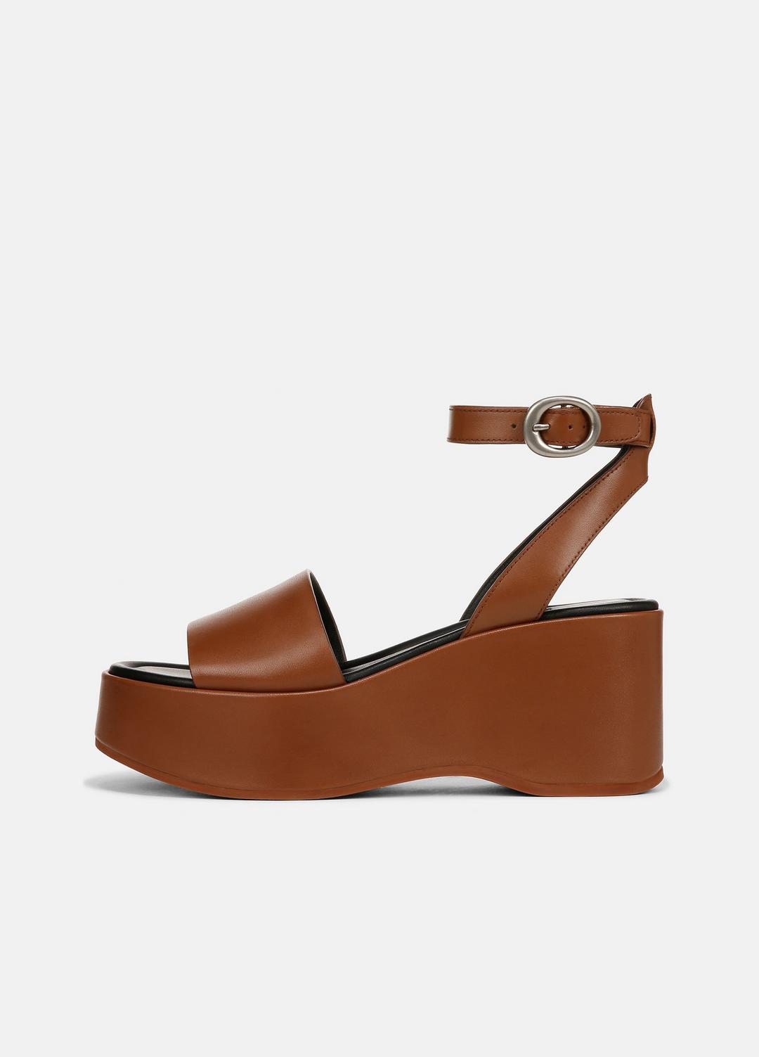 Phillipa Leather Platform Sandal in Shoes | Vince US