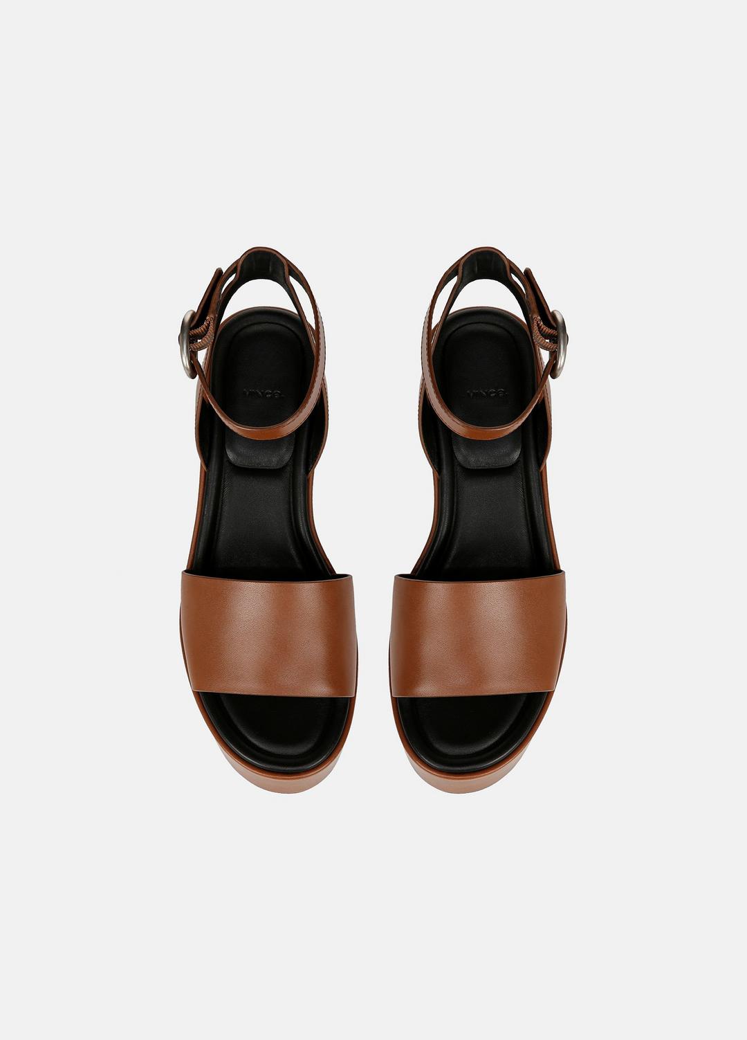 Phillipa Leather Platform Sandal in Shoes | Vince US