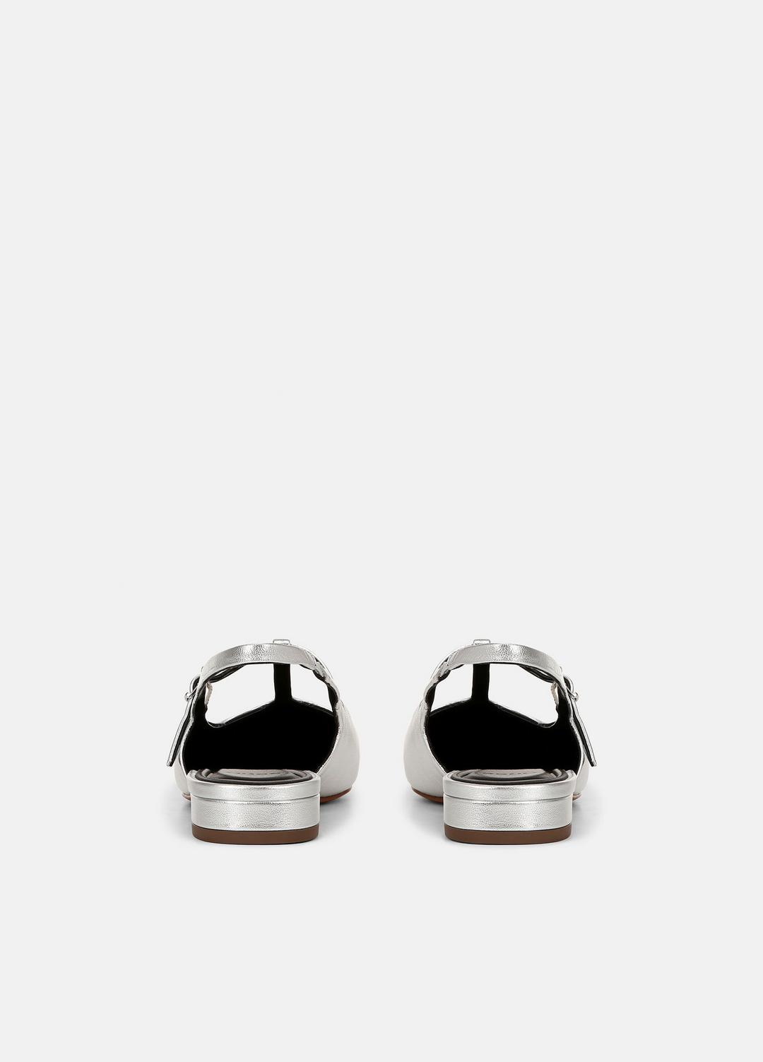 Iliana Metallic Leather Slingback Flat in Shoes | Vince for sale