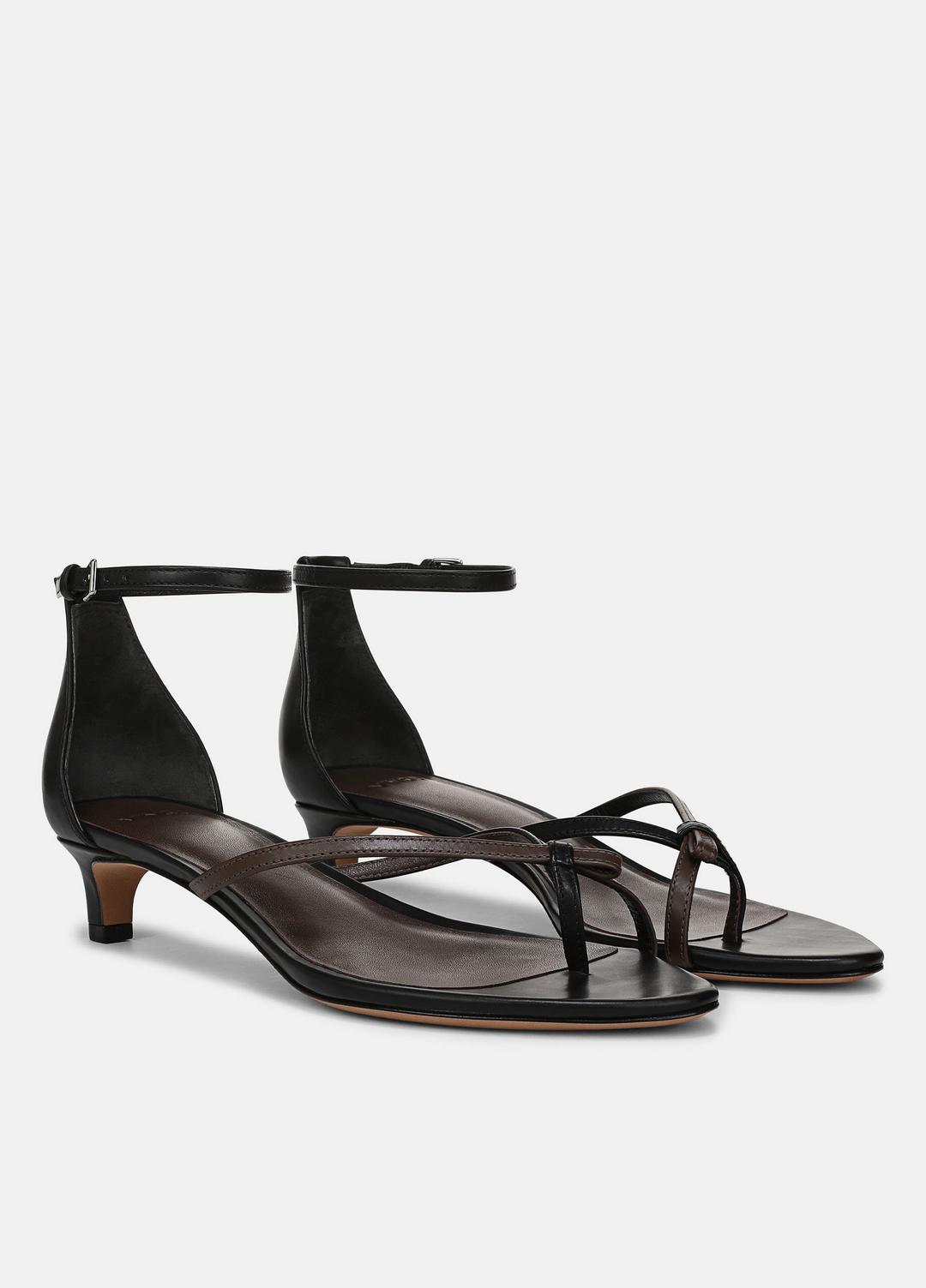 Siri Leather Heeled Sandal in Shoes | Vince US
