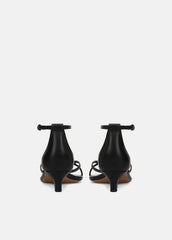 Siri Leather Heeled Sandal in Shoes | Vince US