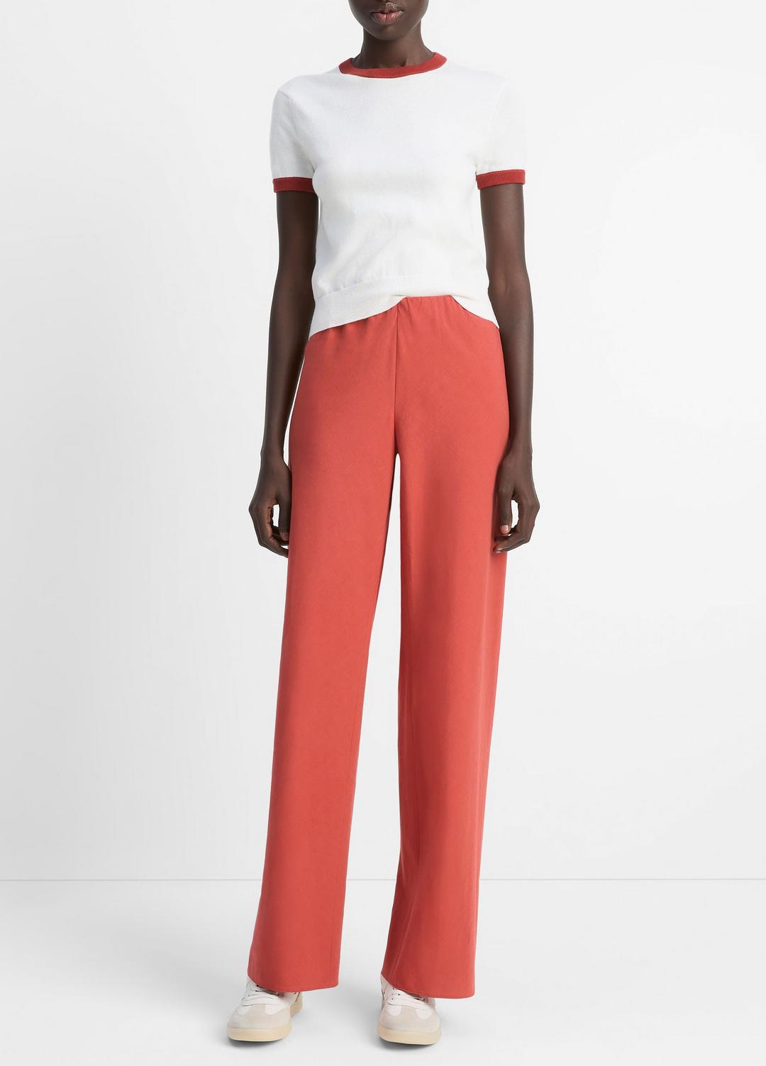 Cotton-Blend High-Waist Bias Pant in Pants & Shorts | Vince discount