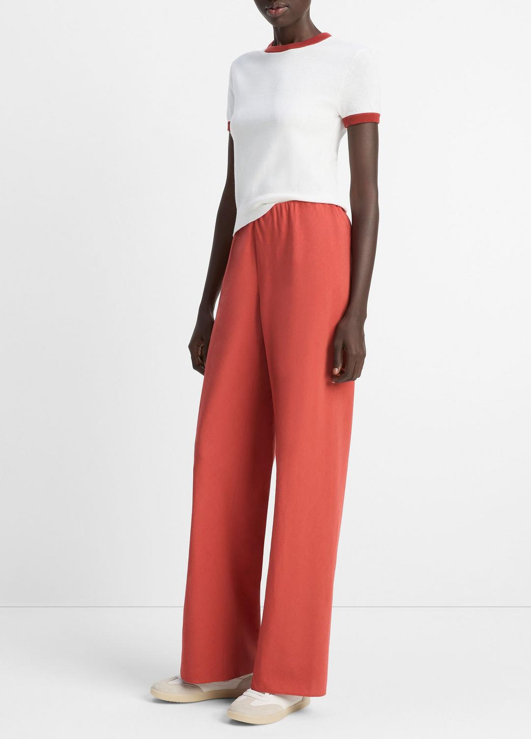 Cotton-Blend High-Waist Bias Pant in Pants & Shorts | Vince discount